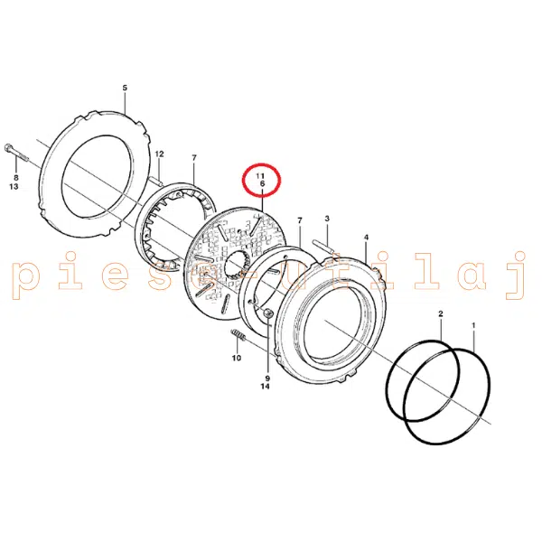 Disc frana incarcator Volvo L150, L180, L220 - imagine 2