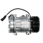Compresor Aer Conditionat JCB 2CX, 3CX, 4CX, 5CX, 212S–217 - Fulie 120 mm