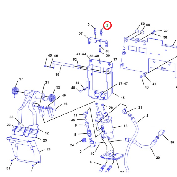 Senzor pedala frana buldoexcavator Caterpillar 416E, 420F, 428D, 432F - imagine 3