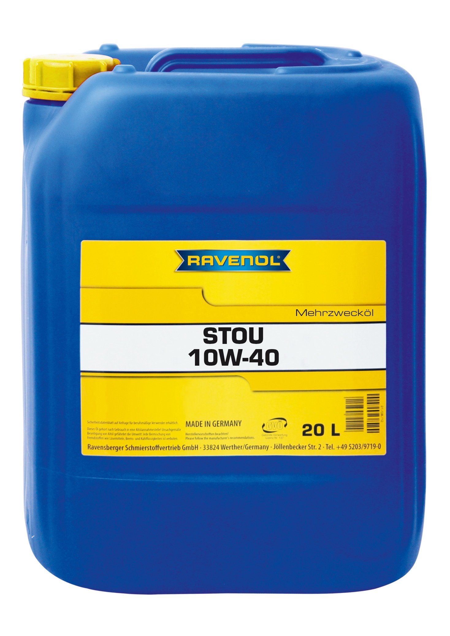 Ravenol 10W40 STOU 20L – Ulei Agricol Multifunctional Tractoare si Utilaje
