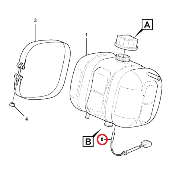 Senzor nivel antigel Volvo – excavatoare EC140–EC350, ECR145–ECR305, incarcatoare L45–L120 - imagine 3