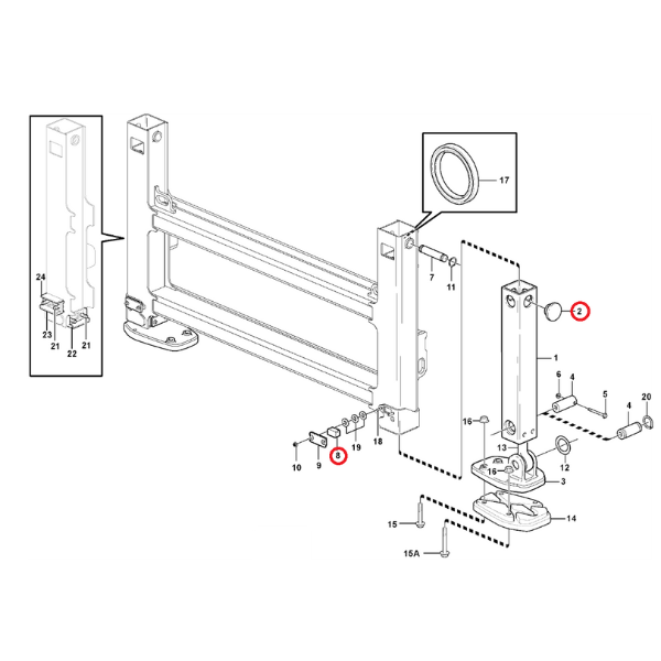 Set patine cala Volvo buldoexcavator – modele BL61, BL61B, BL61PLUS, BL71, BL71B, BL71PLUS - imagine 2