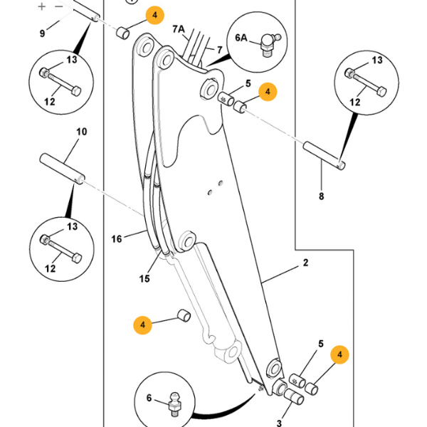 Bucsa brat / eclisa JCB 8010, 8014, 8016, 8018, 8020 - imagine 2