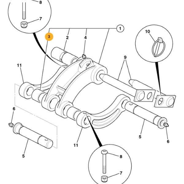 Bucsa brat / eclisa JCB 8010, 8014, 8016, 8018, 8020 - imagine 3