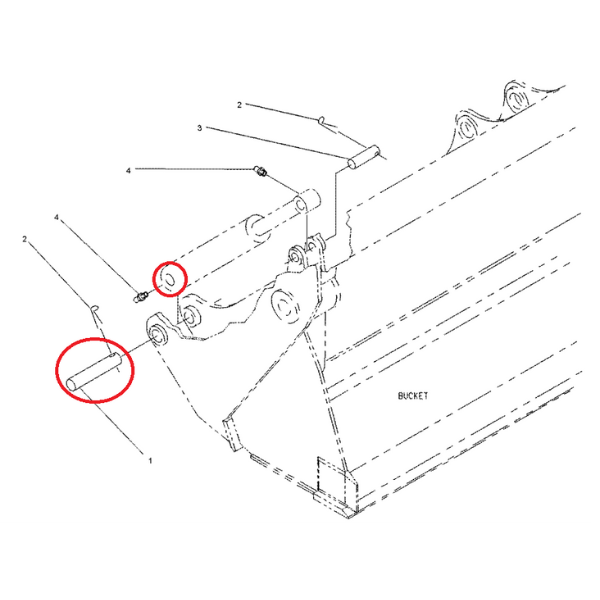 Bolt cilindru cupa multifunctionala Caterpillar - 30 x 185 mm - imagine 2