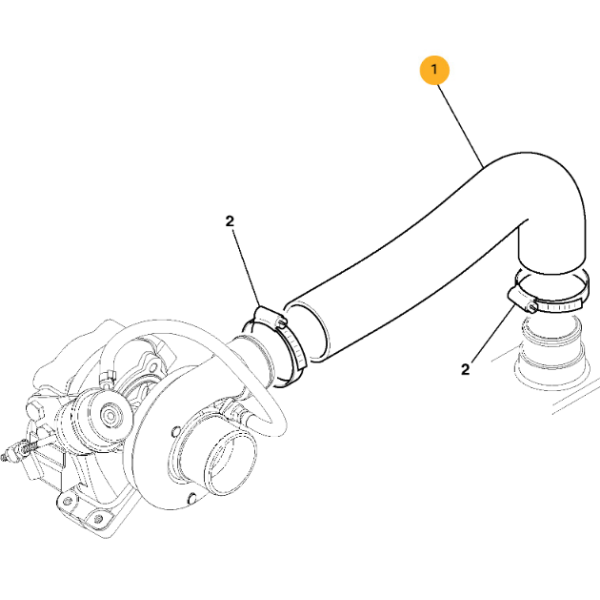 Furtun turbosuflanta JCB 3CX, 4CX, 5CX – motor Dieselmax - imagine 3