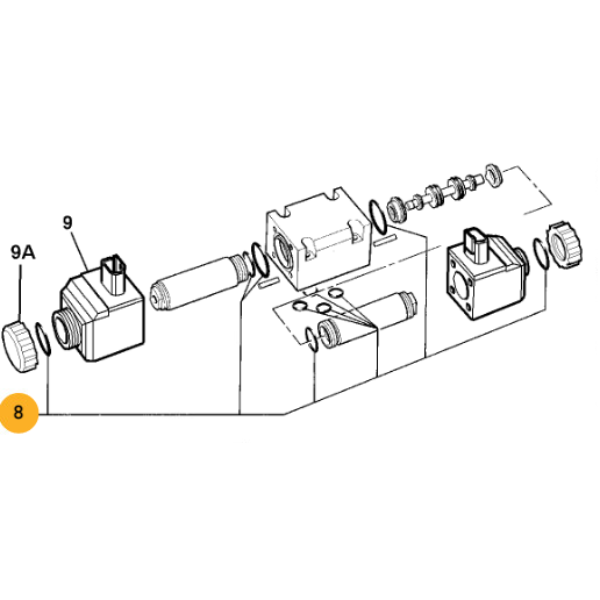 Set O-ring electrovalva cutie viteze JCB – buldoexcavator / telehandler - imagine 2