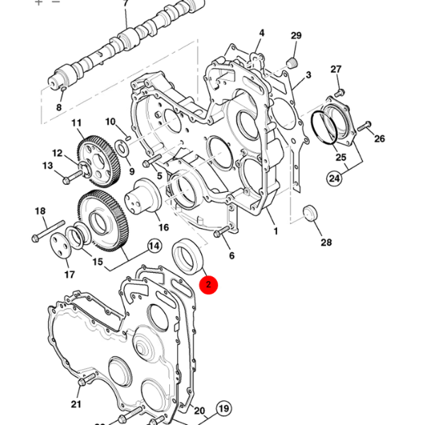 Simering Distributie Perkins RE RG AA AB AC AR AJ AK - JCB 2CX 3CX 4CX - imagine 3