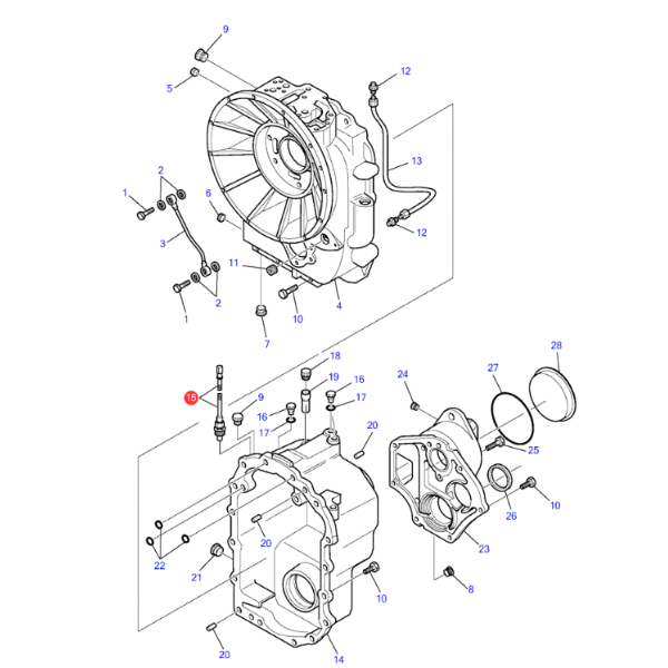 Senzor temperatura ulei cutie Komatsu WB91R, WB93R, WB97R, WB140, WB150 - OEM - imagine 4