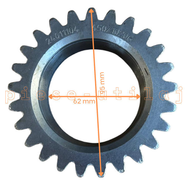 Pinion sateliti JCB 3CX, 4CX, 5CX - Z = 25 dinti - imagine 2
