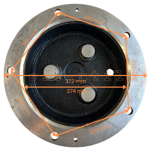 Capac butuc roata JCB 2CX, 3CX, 4CX - imagine 2